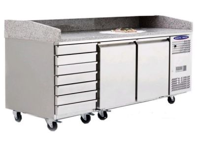 masa-frigorifica-preparare-pizza-blat-granit-cu-2-usi-si-7-sertare